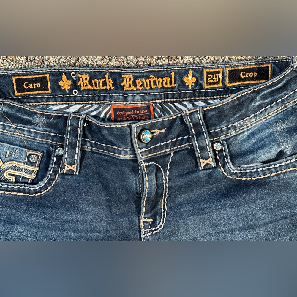 Rock Revival Blue Ankle & Cropped Jeans - Picture 6 of 8